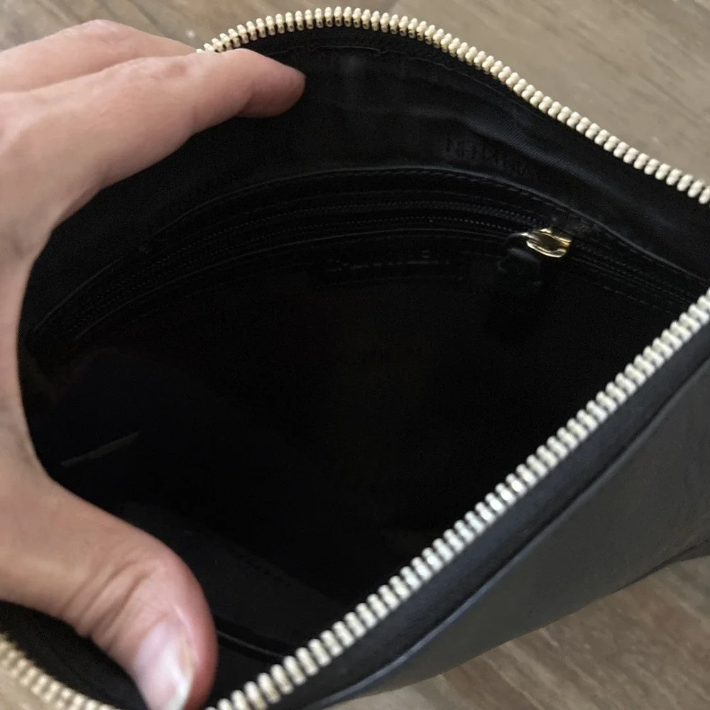 Calvin Klein‎ Leather Clutch Purse Black 12